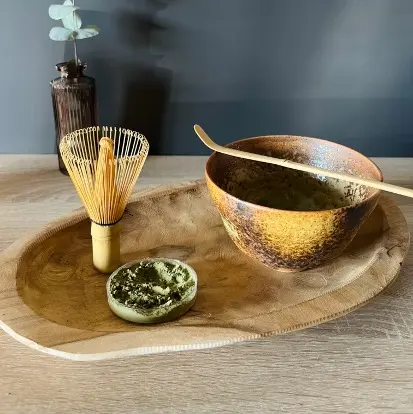 Kit de dégustation de thé matcha avec bol, spatule, fouet